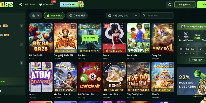 Đa dạng các sản phẩm game
