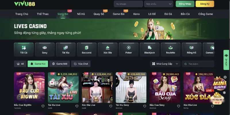 Game bài trực tuyến Casino